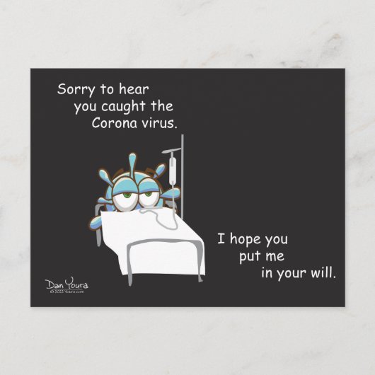 CORONAシリーズのCOVIDポストカード#2ダン・ユラ ポストカード (正面)