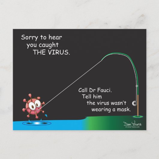 CORONAシリーズのCOVIDポストカード#3ダン・ユラ ポストカード (正面)