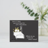 CORONAシリーズのCOVIDポストカード#5ダン・ユラ ポストカード (スタンド正面)