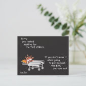 CORONAシリーズのCOVIDポストカード#7ダン・ユラ ポストカード (スタンド正面)