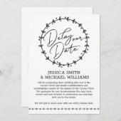 Coronaシンプル Virus Change Dateのカー結婚ド 招待状 (正面/裏面)