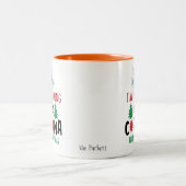 CORONAフリークリスマスの猫の夢 |おもしろい | ツートーンマグカップ (中央)