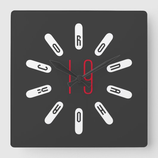 CORONA 19 HOAX Square Wall Clock スクエア壁時計 (正面)