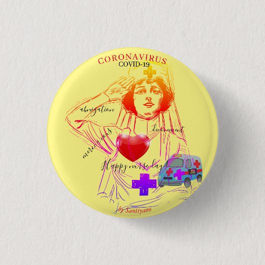 Corona badge rond 3,2 cm 缶バッジ (正面)