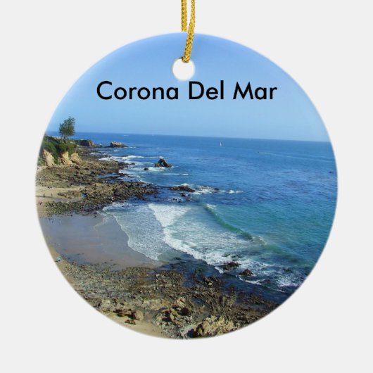 Corona del Marカリフォルニアカリフォルニアの海岸のビーチのオーナメント セラミックオーナメント (正面)
