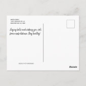 Corona Lisa (Mona Lisa)ホームステイ。生救きる ポストカード (裏面)