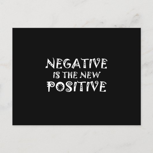 Corona - Negativeは新しい前向き ポストカード (正面)