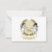 Corona Virusメッセージエンクロージャー(招待状付) ノートカード (裏面)