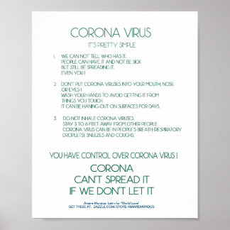 Corona Virus Fact sheet sign poster workplace ポスター