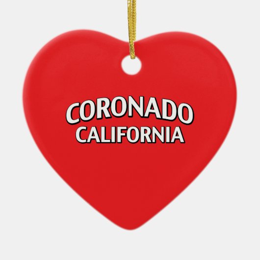 Coronadoカリフォルニア セラミックオーナメント (正面)