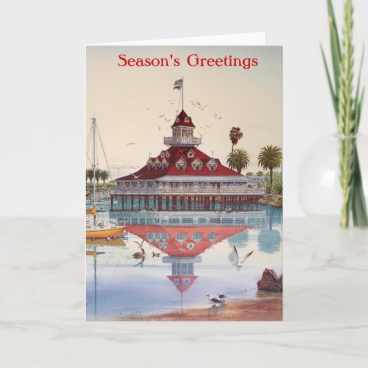 CORONADO、CORONADO、カリフォルニアのボートハウス シーズンカード (正面)