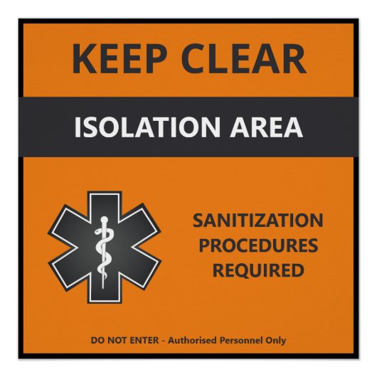 Coronavirusの警告ポスターのカスタマイズ(Covid19) ポスター (正面)