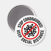 CoronaVirusロストップゴマグをスローガンにカスタムしたもの マグネット (正面/裏面)