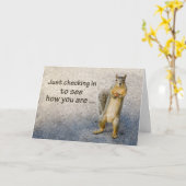 Coronavirus 考え of You Squirrel カード (黄色い花)