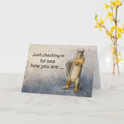 Coronavirus 考え of You Squirrel カード (黄色い花)