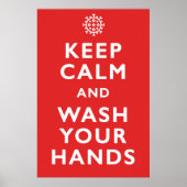 Coronavirus Calm 保and Wash Your Hands Poster ポスター (正面)