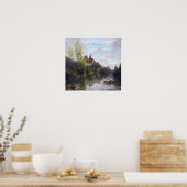 Corot – アーマンソンから見た大聖堂セムール ポスター (キッチン)