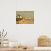 Corot – マコンのソーネ川に架かる橋 ポスター (キッチン)