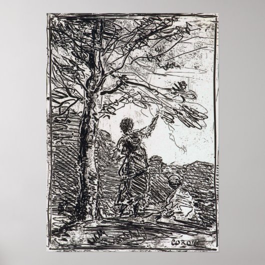 Corot – 若い女の子と死 ポスター (正面)