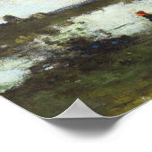 Corot – 農夫の女性と牛の馬 ポスター (角)