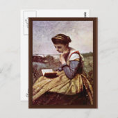 Corot Jean-読Baptiste-Camille氏の女性(最高のCorot Jean-Bap ポストカード (正面/裏面)