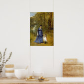 Corot - Madame Stumpfとその娘 ポスター (キッチン)