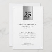 CORPORATE ANNIVERSARYクラスのビジネスシルバーブラック 招待状 (正面)