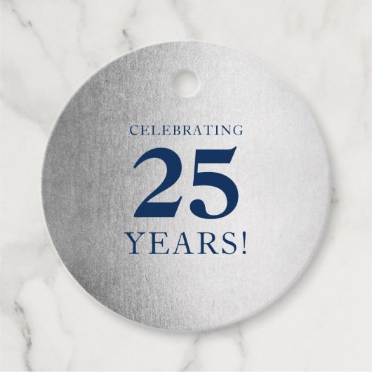 CORPORATE ANNIVERSARYスタイリッシュなビジネス海軍シルバー フェイバータグ (正面)