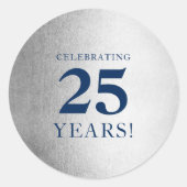 CORPORATE ANNIVERSARYスタイリッシュなビジネス海軍シルバー ラウンドシール (正面)