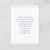 CORPORATE ANNIVERSARY business navy white gold 名刺 (裏面)