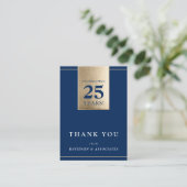 CORPORATE ANNIVERSARY business navy white gold 名刺 (スタンド正面)