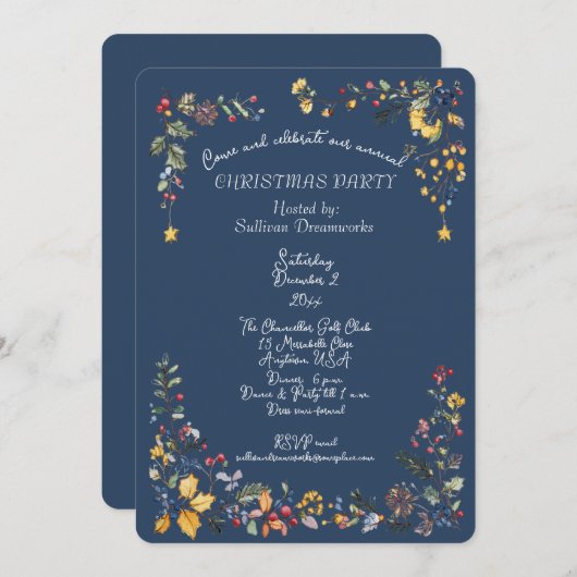 Corporate Annual Christmas Party  招待状 (正面/裏面)