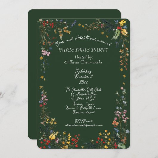 Corporate Annual Christmas Party  招待状 (正面/裏面)