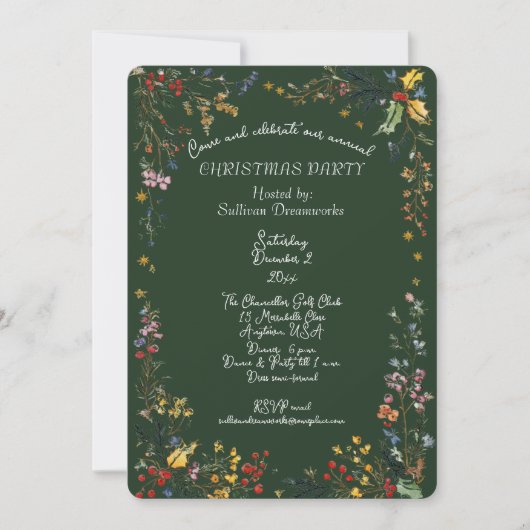 Corporate Annual Christmas Party  招待状 (正面)