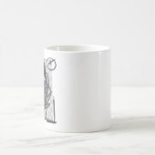 Corporate Burnout Relatable Chibi Boy Suit Illustr コーヒーマグカップ (中央)