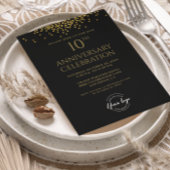 Corporate Business 10th Anniversary Black Gold  招待状