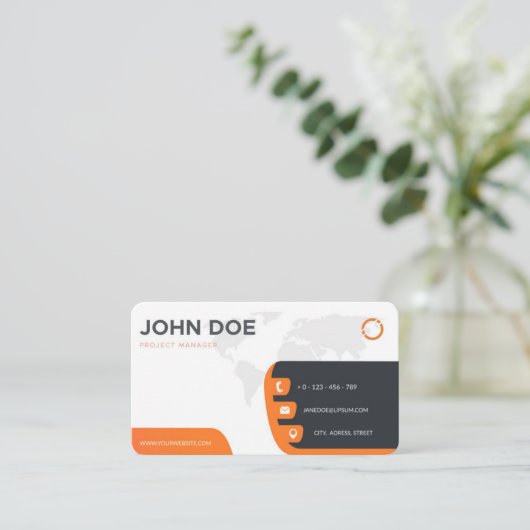 Corporate business card 名刺 (スタンド正面)