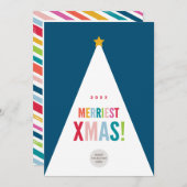 CORPORATE CHRISTMAS festive modern minimal tree シーズンカード (正面/裏面)