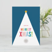 CORPORATE CHRISTMAS festive modern minimal tree シーズンカード (スタンド正面)