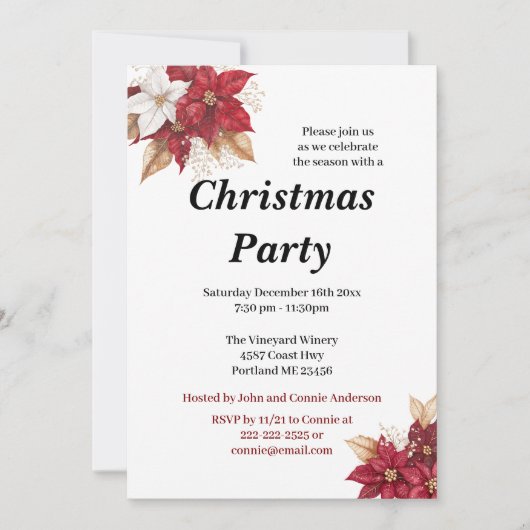 Corporate Christmas Party Card シーズンカード (正面)