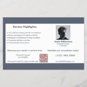 Corporate Clients & Fitness Personal Trainer チラシ (裏面)