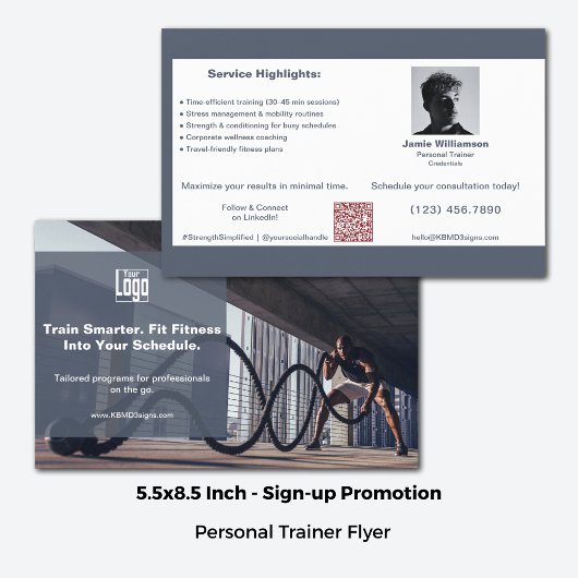 Corporate Clients & Fitness Personal Trainer チラシ