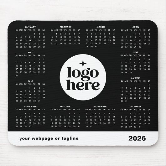 Corporate Custom Business Logo 2026 Calendar マウスパッド (正面)