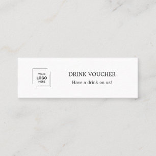 Corporate Drink バウチャー   企業イベントロゴカード スキニー名刺