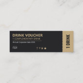 Corporate Drink Ticket | Complimentary Voucher スキニー名刺 (正面)