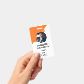 Corporate Employee ID Badge Template バッジ (手持ち)