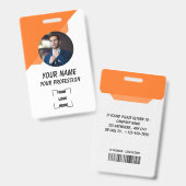Corporate Employee ID Badge Template バッジ (正面＆裏面)