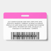 Corporate Employee, Name, Logo, Photo ID バッジ (Back)