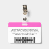 Corporate Employee, Name, Logo, Photo ID バッジ (Back with Clip)