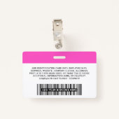 Corporate Employee, Name, Logo, Photo ID バッジ (裏面クリップ)